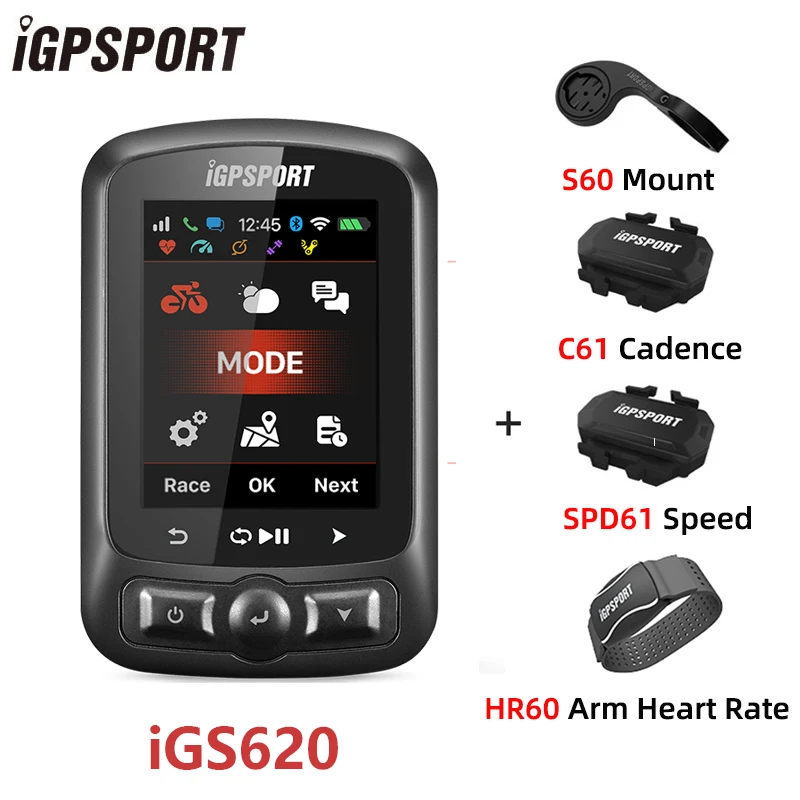 

IGPSPORT IGS620 Bike Wireless Notification Phone Speedometer ANT+ Bicycle Computer Bluetooth4.0 WIFI GPS Waterproof Accessories