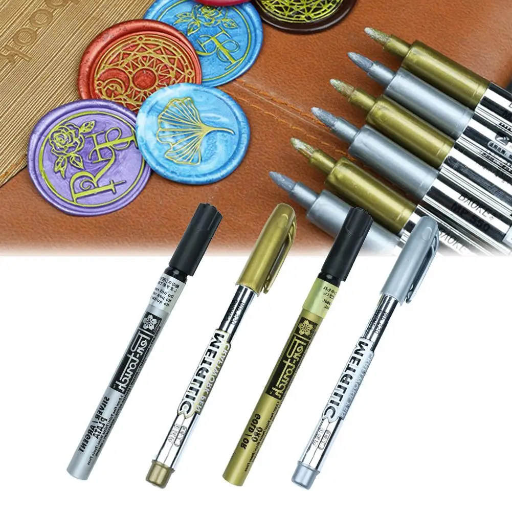 

1pcs Vintage Fire Paint Seal Special Pens DIY Graffiti Wax Stamp Markers Waxing Color Pens Drop Shipping