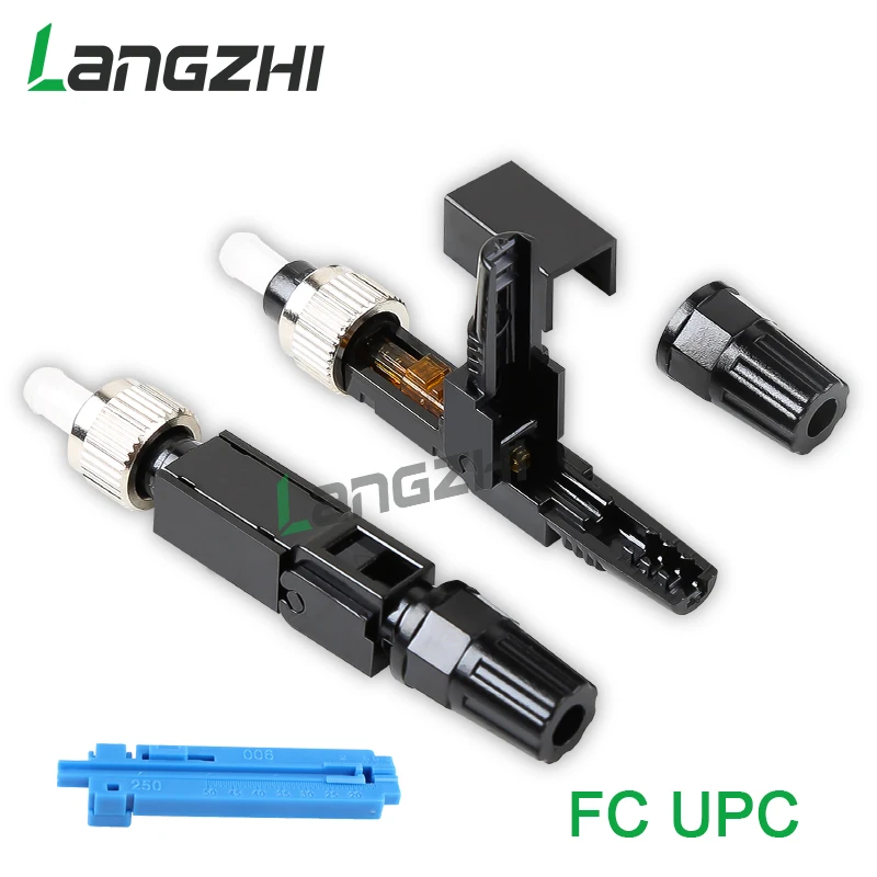 

10pcs Ftth Optical Fiber Connector Fc/UPC Covered Wire Fiber Optic Connector Fast Connector FC Quick Assembly Connector