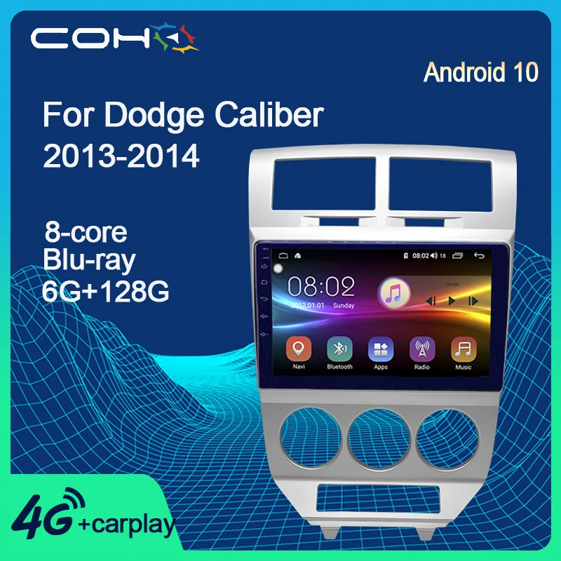COHO For Dodge Caliber 2013 2014 Car Multimedia Gps Coche Dvd Automotivo Radio  Android 10.0 Octa Core 6+128G