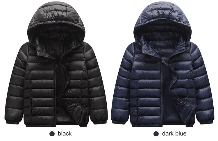 Детская куртка зимняя детская куртка с капюшоном 90% пуховое пальто парка для маленьких девочек и мальчиков весенне-осенняя верхняя одежда для малышей От 2 до 12 лет
