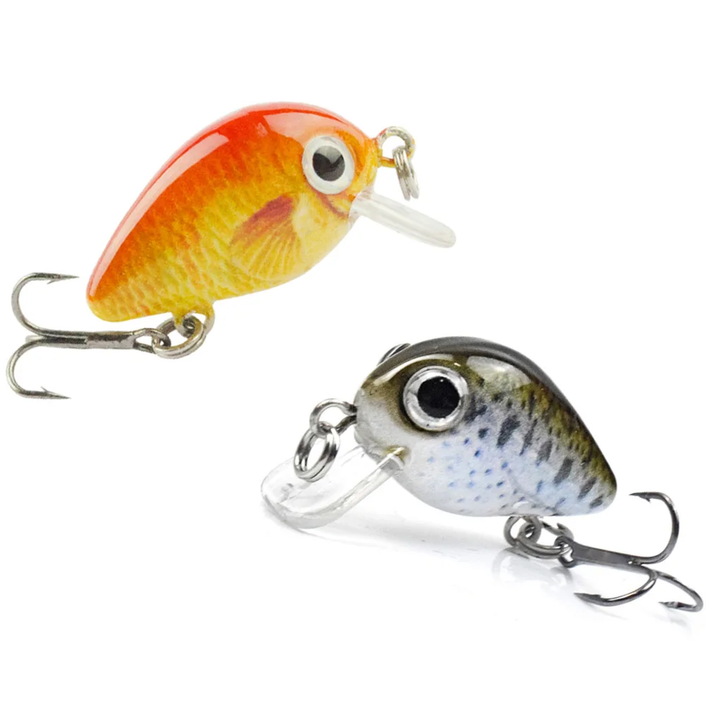 28MM 1.5G Hard Mini Crankbait Fishing Lures Floating Wobbler 3D Real Eyes For Bass Pike Musky Carp Catfish In Ocean River Pond | Спорт и