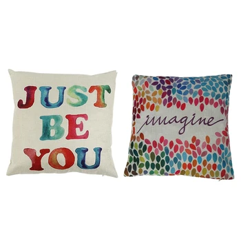 

Christmas Decorative Cushion English Words Letters Linen Pillow Throw Case Cover Pillowcase Cushion Cover 18Inch X18Inch & Cotto