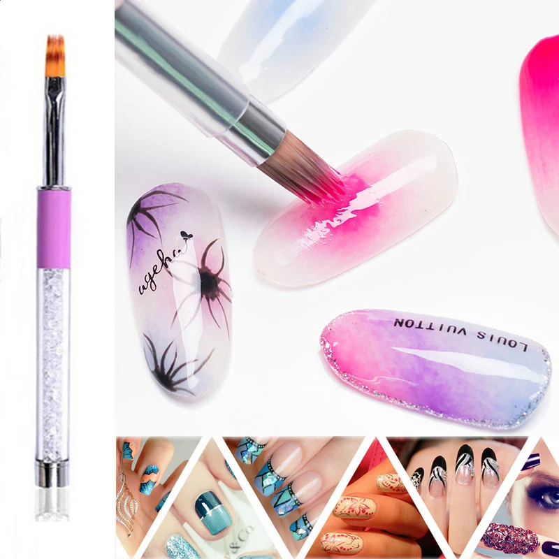

Nail Art Gradient Brush Pen Nylon Hair UV Gel Polish Tips Drawing Painting Brushes Rhinestone Handle Manicure Nail Art Tools