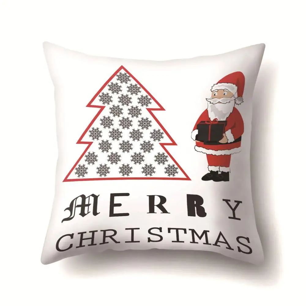 Рождественские чехлы на декоративные подушки с изображением Санта-Клауса, подушка с декором на год, Наволочка украшения для дома 40543 - Цвет: 2BZ-40543-333