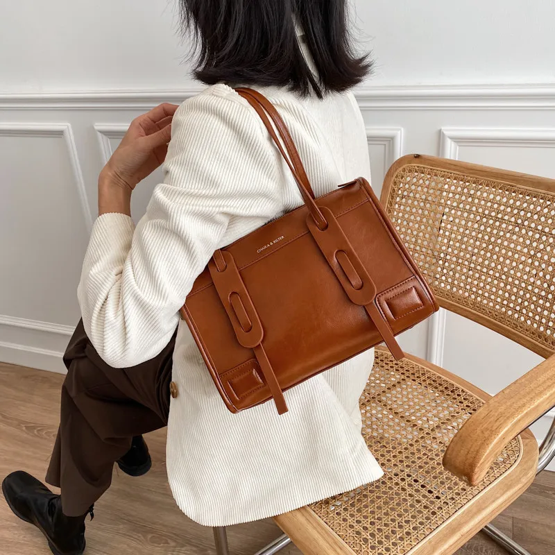 

Famous Designer Brown Shoulder Bags for Women 2020 Classic Small Square Cross Body Bag Female Vintage Pu Luxury Leather Tote Bag
