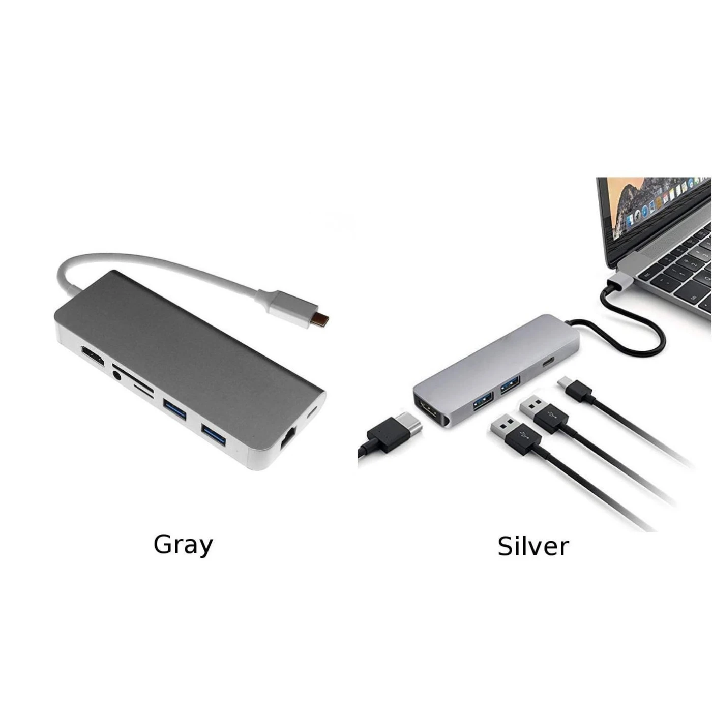 USB-C концентратор двойной тип-c алюминиевая карточка Reader адаптер 4K HDMI для ноутбука ноутбук прочный и практичный в использовании