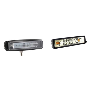 

1Pcs 8D Lens 90W 7 Inch Led Bar Offroad Light for Auto 12V 24V Atv 4X4 Off Road Car Work Lights & 1Pcs 48W Strobe Flash Work Lig