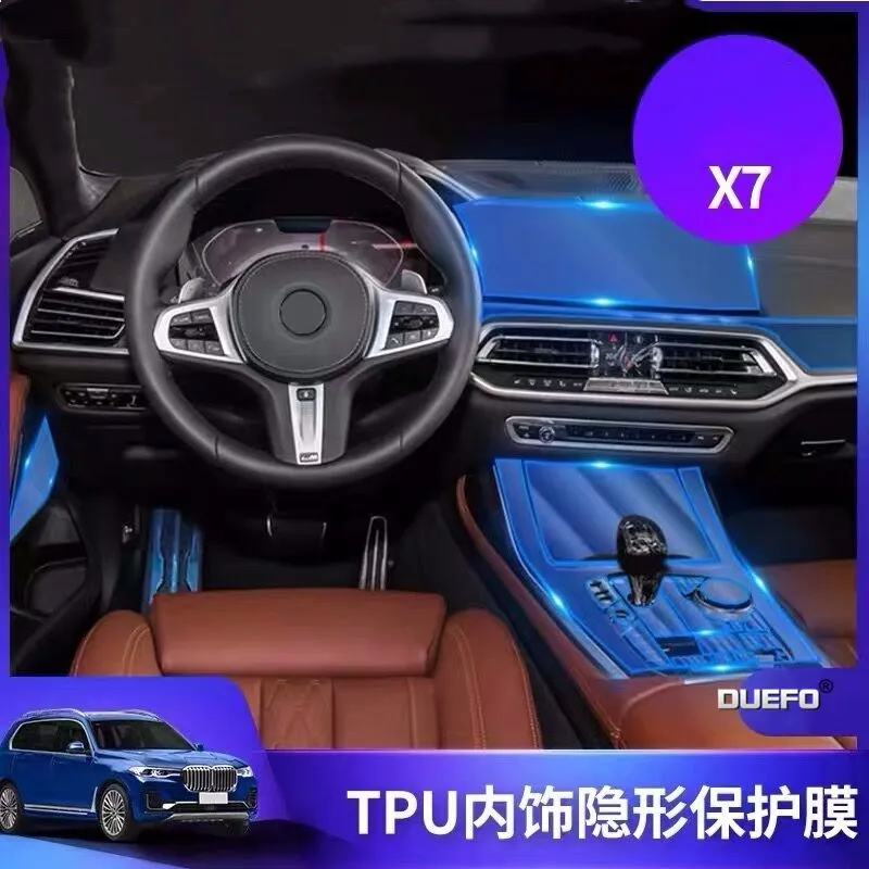 

Car Sticker 2019 For BMW transparent TPU Protective Film stickers for BMW X5 X7 Covers Interior accessories Interior protection