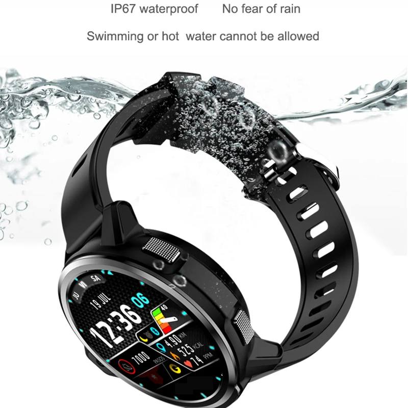 Smartwatch masculino, relógio inteligente à prova d'água, 3gb de ram