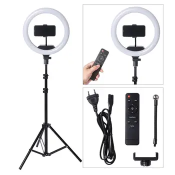 

13inch Photo LED Selfie Ring Fill Light 24W Dimmable Camera Phone Ring Lamp With 160CM Stand Tripod For Makeup Video Live Studio