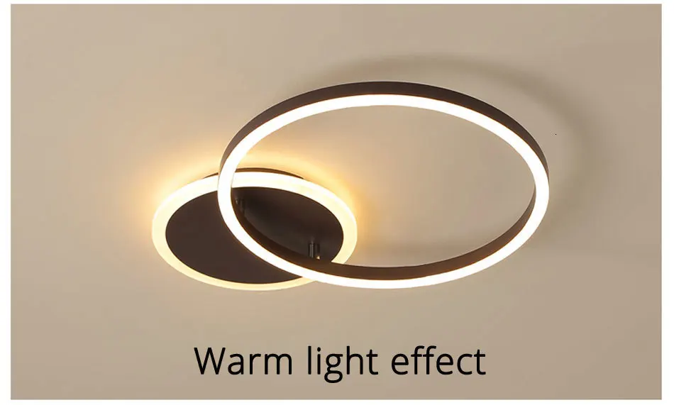 Surface Mounted Led Chandelier White&Coffee Body Modern Led Chandelier Lighting Living room Bedroom Kitchen Dining room L