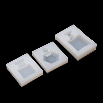 

3Pcs Perfume Bottle Silicone Epoxy Resin Mold Pendant Candy Chocolate Cake Mould