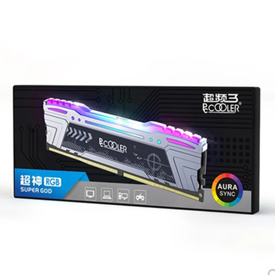 Pccooler 8GB 16GB RGB PC оперативная память модуль DDR4 8G 16GB 16GB 2666MHz ECC PC4 21300 для настольного компьютера
