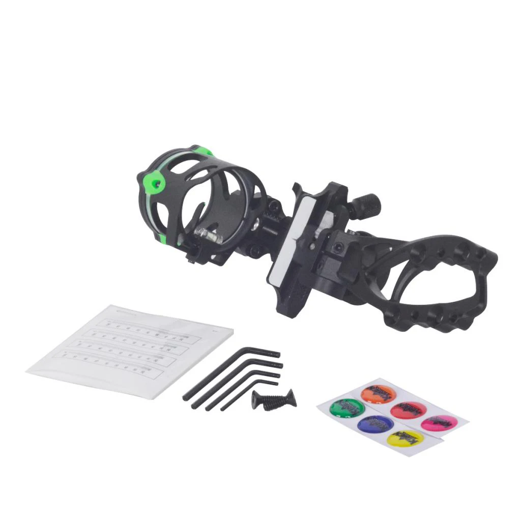 

Alloy Outdoor Bow Sight Single Pin Lightweight Single Needle Sight Archery Hunting Shooting Accessories Black