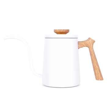 

Handle Fine Mouth Coffee Pot 600ml Thicker Long Mouth Hand Coffee Pot Stainless Steel Coffee Maker Europe Style Milk Pot Tea Pot