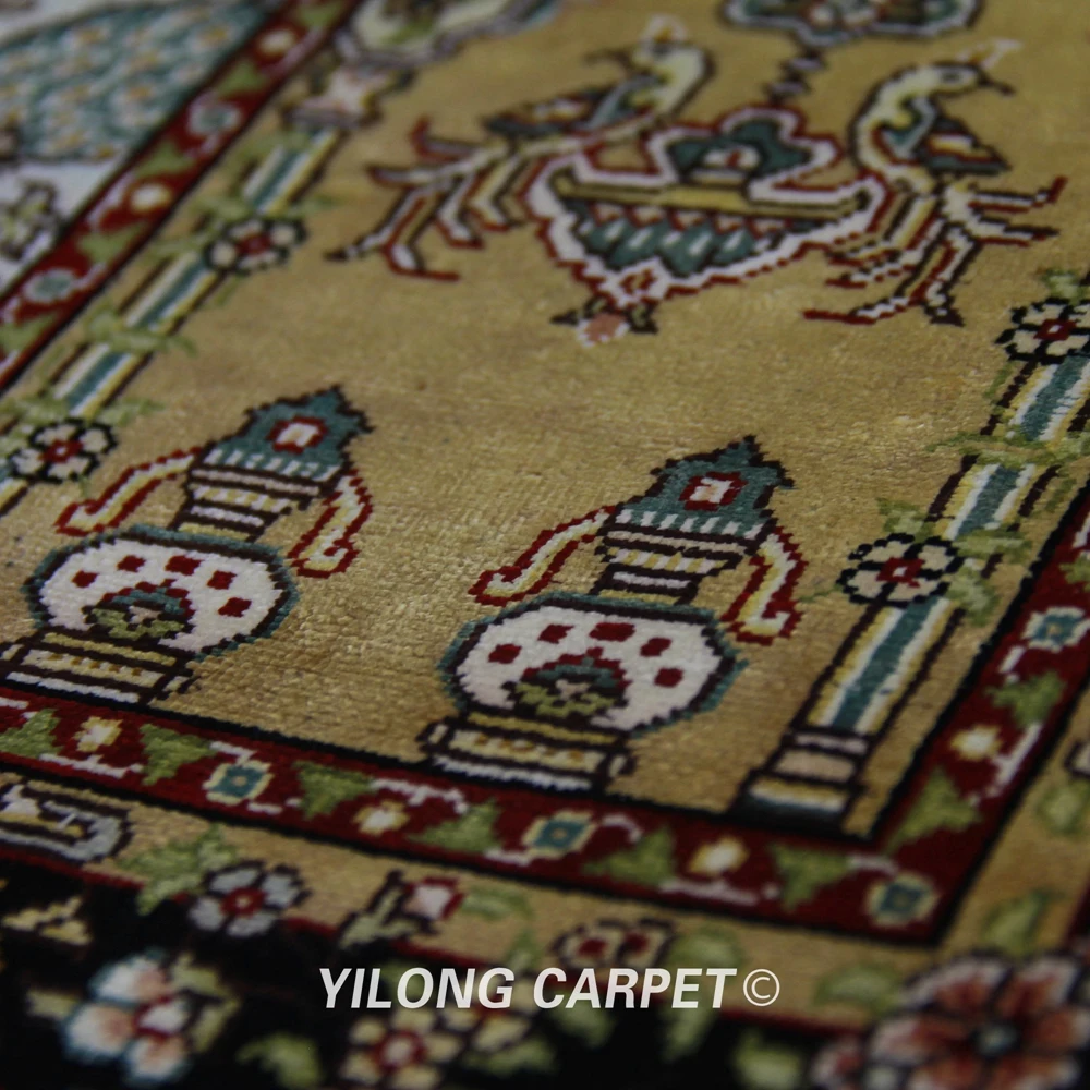Yilong 1.5 "x 2" Турции шелк ручной ковер Малый ковер ручной работы (LH55A1.5x2)