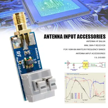 

Mini 1:9 Antenna HF Balun G10-003 SMA-F Receiver for 160m-6m Amateur Frequency Bands HSJ-19