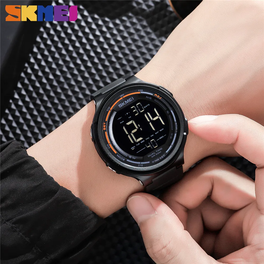 Orologio Digitale Militare Uomo, 49 Mm, Multifunzione Con Doppia Ora, Sveglia, Cronometro E 50 M Impermeabile