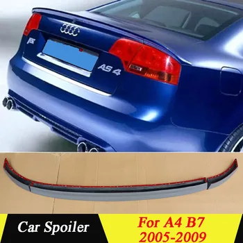 

For Audi A4 B7 2005 2006 2007 2008 2009 Rear Trunk Spoiler 3Pcs/Set PU Material Primer Color Car Tail Wing Decoration For A4 B7