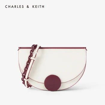 

CHARLES＆KEITH New Arrival for Spring Summer 2020 CK2-70270543Women Shoulder Bag Round buckle decoration Hand bag