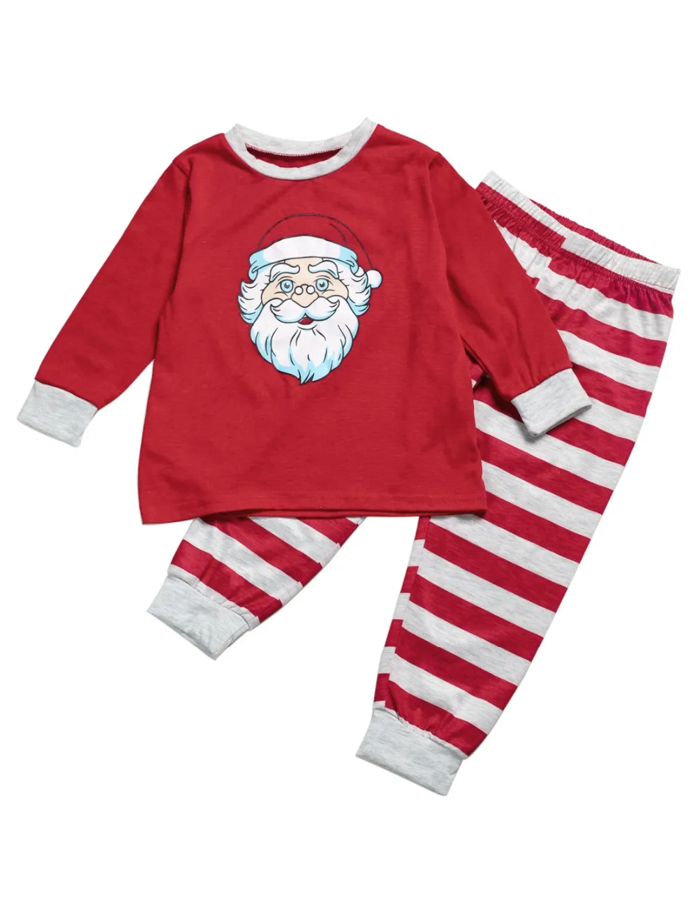 Family Christmas Mom Dad Kids Family Matching Sets Red Tops Christmas Print red Pants X'mas Pajamas Family Clothing Sets