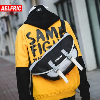 

AELFRIC Trend Bag Belt Unisex Fanny Pack Waist Bags 2019 Street Style Hip Hop Bag Men Chest Packs Canvas Bum Package Crossbody