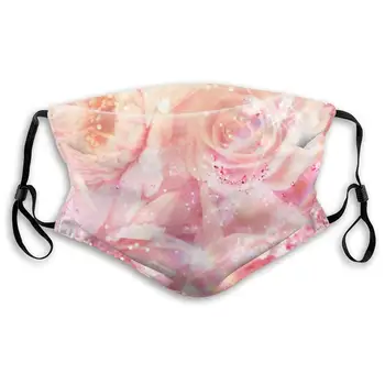 

Lovely Girl Rose Washable Reusable Mask, Anti Dust Half Face Mouth Mask For Kids Teens Men Women With Adjustable Ear Loops