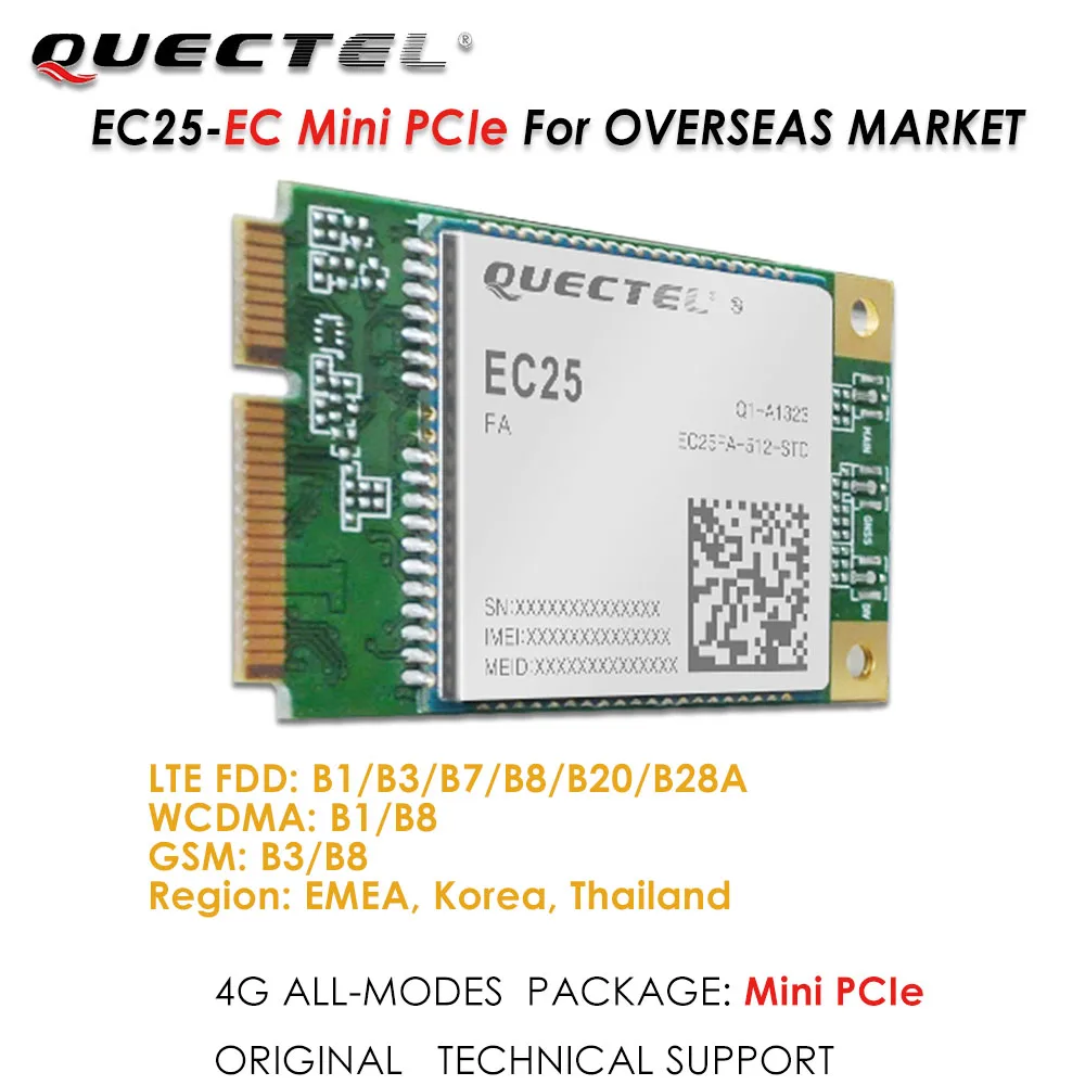 EC25 EC/EC25EC MINIPCIE 4G LTE IOT/M2M Optimized Cat 4 модуль для EMEA Корея Таиланд Индия| |