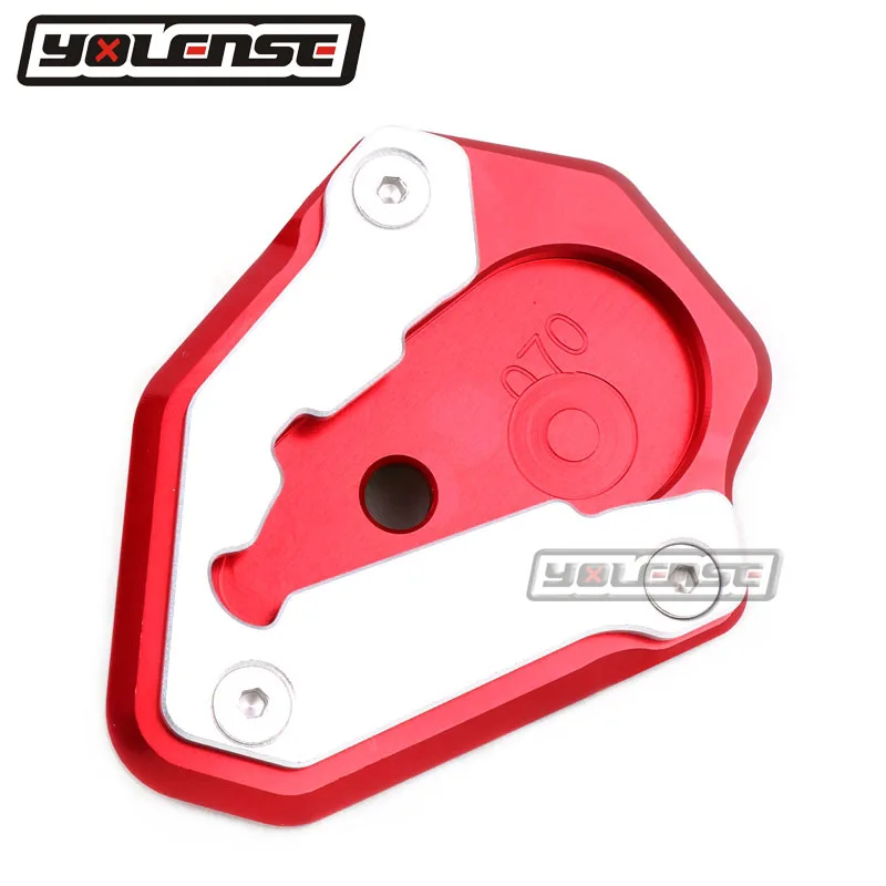 Red Для Ducati 848 1098 1198 Мотоцикл с ЧПУ Алюминиевый подножка боковой удлинитель опорная пластина увеличительный стенд - Цвет: Red