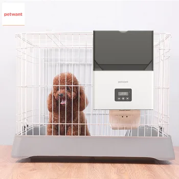 

Petwant Automatic feeder for pet dog cat in cage F4-LED Timing Feeder Electric Dry Food Dispenser Supplies