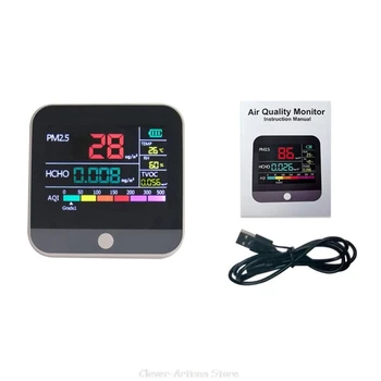 

PM2.5 Formaldehyde Detector Air Quality Monitor Dust Sensor LCD Pollution Tester Au 18 20 Dropship