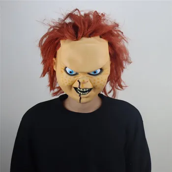 

Hot Halloween Terrorist Latex Scary Ghost Mask Toy Game Trick Mask Carnival Party Show Chucky doll Latex Mask Drop shipping