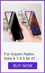 Для Xiao mi Red mi Note 8 7 6 5 mi 9T Pro 9 8 SE Pocophone F1 Max 3 Защита экрана из закаленного стекла с антишпионскими бликами