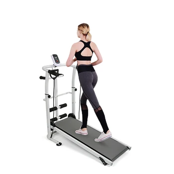 

Mechanical Treadmill With Sit-up Bar Fitness Machine With Display Time Speed Distance Fitness Body Building Treadmill HWC