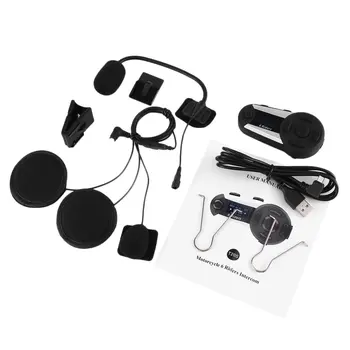 

T20s With Screen Fm Motorcycle Helmet Bluetooth Intercom Headset 1200 Meters Full Duplex Real-time Pair