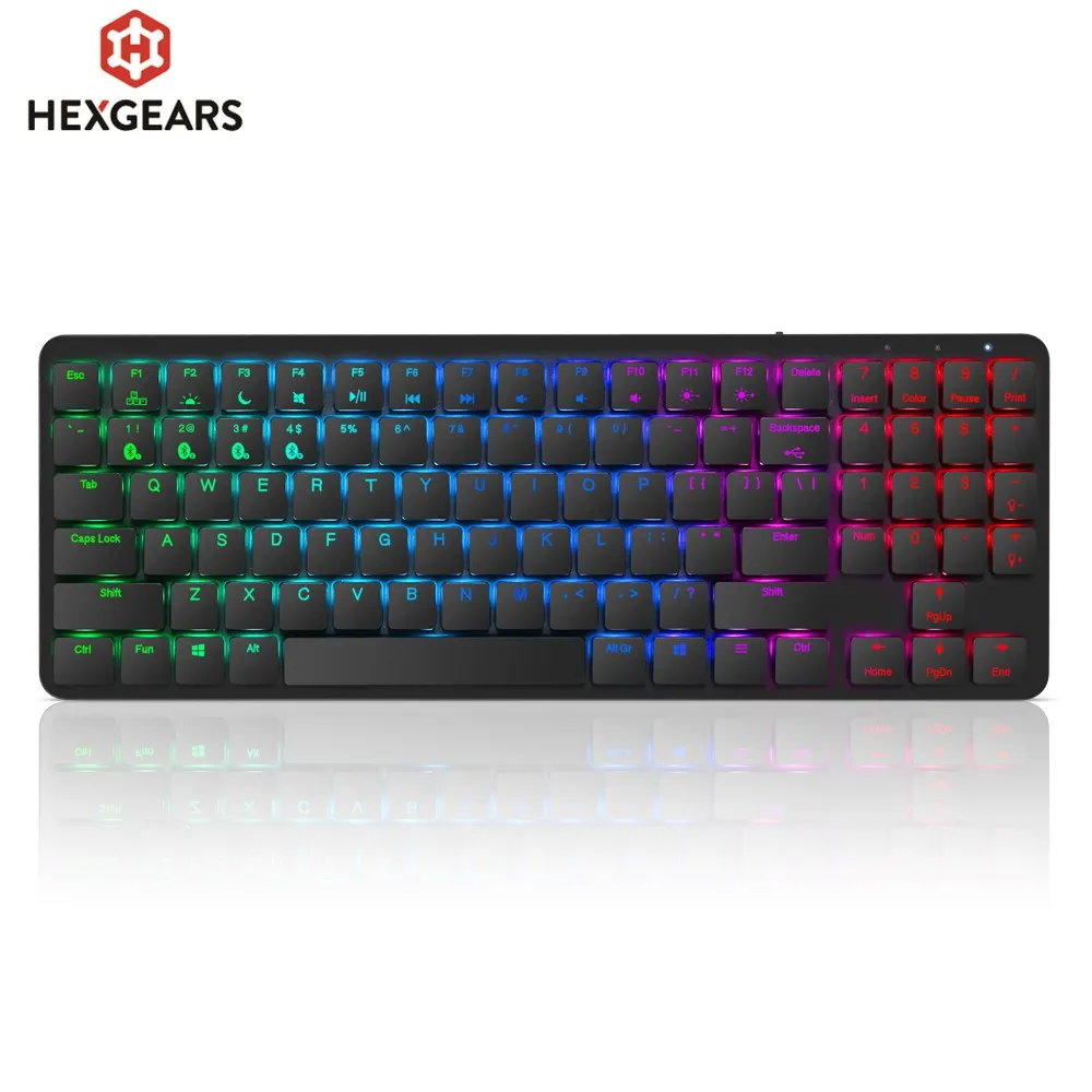 Hexgeards X1 Bluetooth RGB подсветка игровая клавиатура Kailh CHOC переключатель механическая
