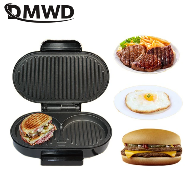 DMWD Home Mini Panini Sandwich Machine 220V Electric Griddle