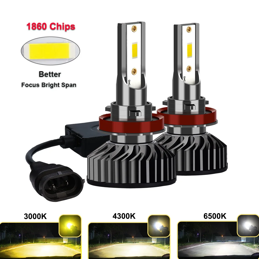 

Genuine/Original Hillpow car headlight LED H7 LED H4 1860 chip 8000LM 3000K 4300K 6500K H1 H3 9005 9006 HB4 H11 free shipping