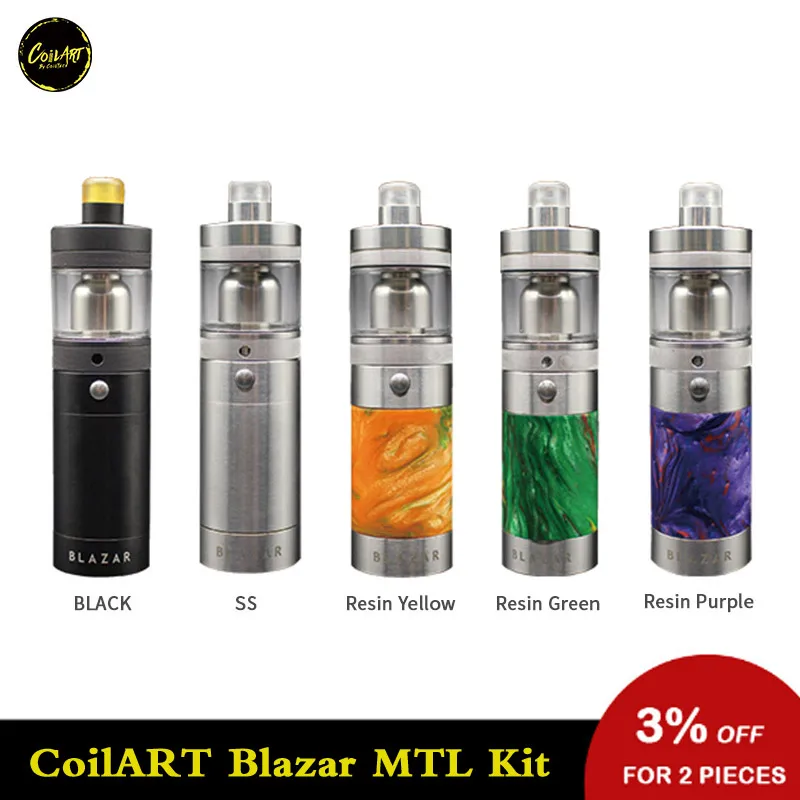 Оригинальный комплект для начинающих CoilART Blazar MTL портативный вейпа с баком 4 мл