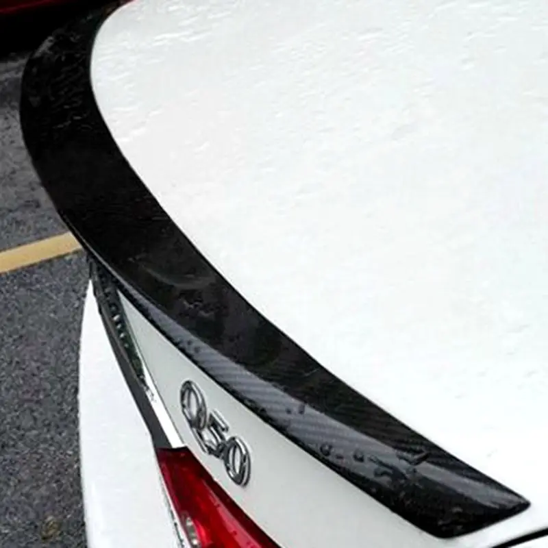 

For INFINITI Q50 Carbon Fiber spoiler rear trunk tail wing decoration black spoiler carbon for infiniti q50 2014-2017