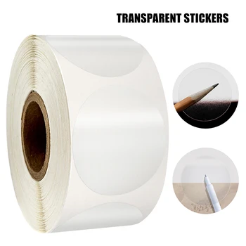 

500pcs a Roll 1inch Round Transparent Stickers for Seal Envelopes Thank You Cards Wedding Invitations Packages Office Supplies