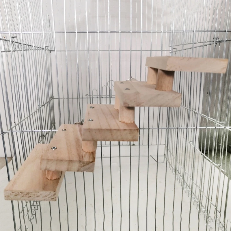 Hamsterladder Speelgoed 3/4/5/6/7/8 Lagen Houten Ladder Vogel Papegaai Speelgoed Klimtrappen Huisdier Speelgoed Cadeau Huisdier Kooi Accessoires Meerlaags ontwerp - productkenmerken