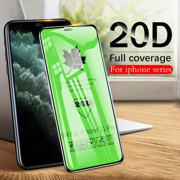 

500Pcs 20D Full Coverage Tempered Glass For iPhone 12 11 Pro XS Max XR X 8 Plus 7 6 6S SE 2020 Screen Protector Protective Film