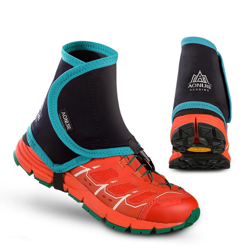 Red L Size E940 E941 Low Trail Running Gaiters Protective Wrap Shoe Covers Pair for Men Women Outdoor Prevent Sand Stone
