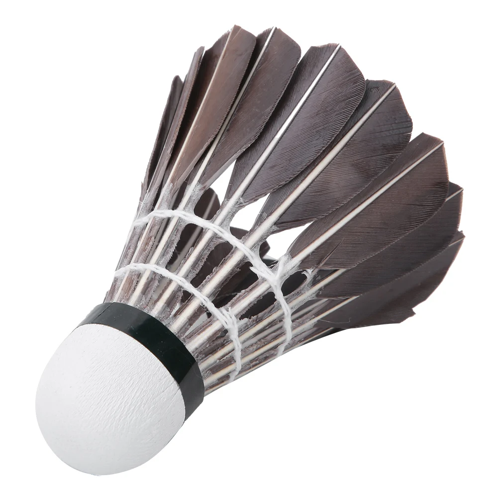 12 Pack Black Goose Feather Badminton Flying Stable Ling Badminton