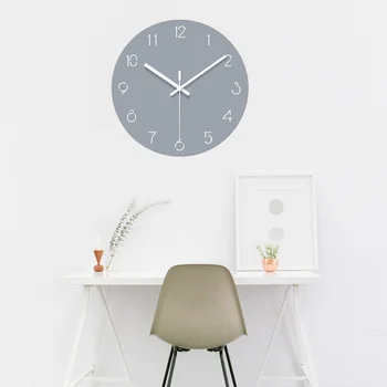 

1PC 3D Wall Clock Simple Pure Color Ultra-thin Wall Clock Household Wall Clock for Store Office Home
