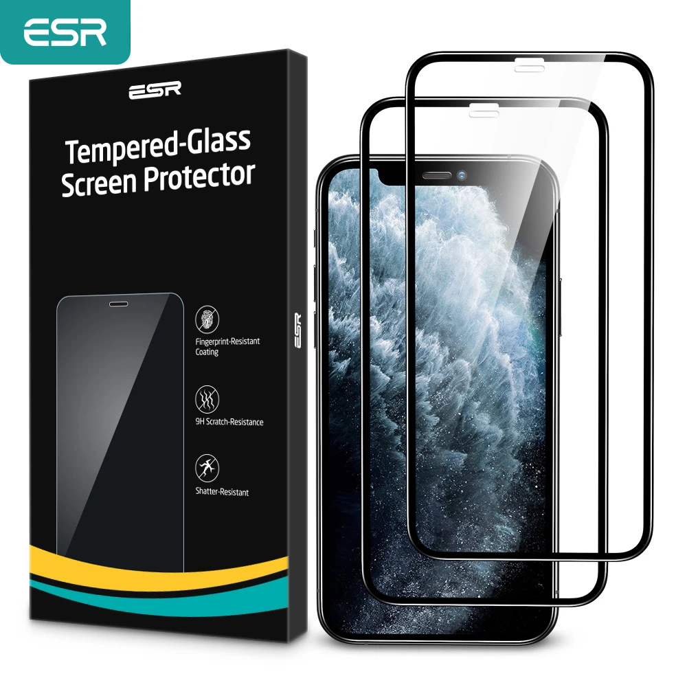 Закаленное стекло ESR для iPhone 12 Pro Max Защита экрана 11 прозрачное X XR XS 2 шт. | Мобильные