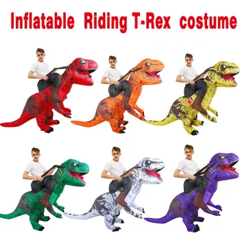 KOOY Inflatable Dinosaur Costume T REX Rider Costumes Purim Carnival Party Cosplay Costume Halloween Costume