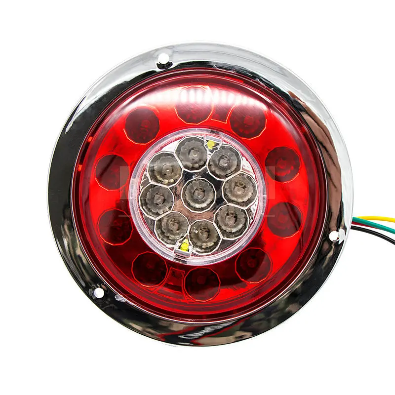 2 шт 4 круглые красные/Янтарные 16LED грузовые трейлеры тормозные поворотные сигнальные задние фонари лампы